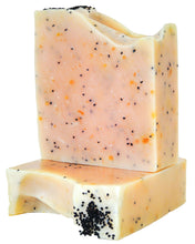Load image into Gallery viewer, Lemon Poppy Seeds Exfoliating Soap Bars Made in Canada

